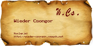 Wieder Csongor névjegykártya